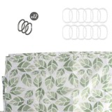 Cortina Ducha Hojas Verdes 180x200 cm, Impermeable al por Mayor | Almacén de Ferretería