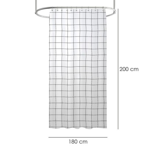 Cortina Ducha Cuadros 180x200 cm, Impermeable al por Mayor | Almacén de Ferretería