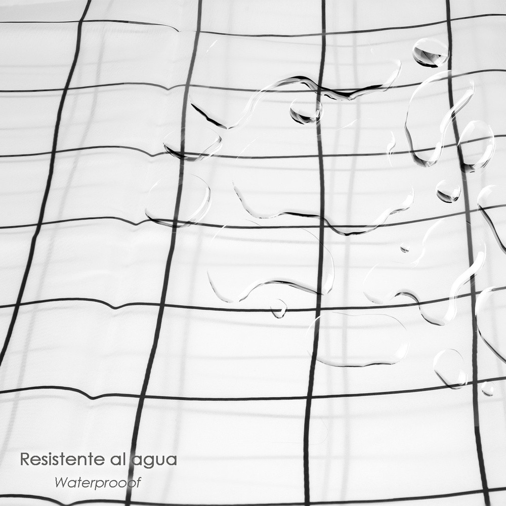 Cortina Ducha Cuadros 180x200 cm, Impermeable al por Mayor | Almacén de Ferretería