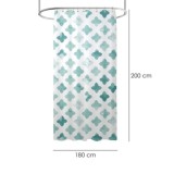 Cortina Ducha Geometrica Azul 180x200 cm, Impermeable al por Mayor | Almacén de Ferretería