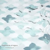 Cortina Ducha Geometrica Azul 180x200 cm, Impermeable al por Mayor | Almacén de Ferretería