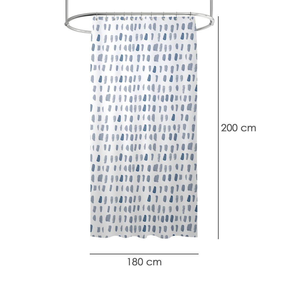 Cortina Ducha Matrix Azul 180x200 cm, Impermeable al por Mayor | Almacén de Ferretería