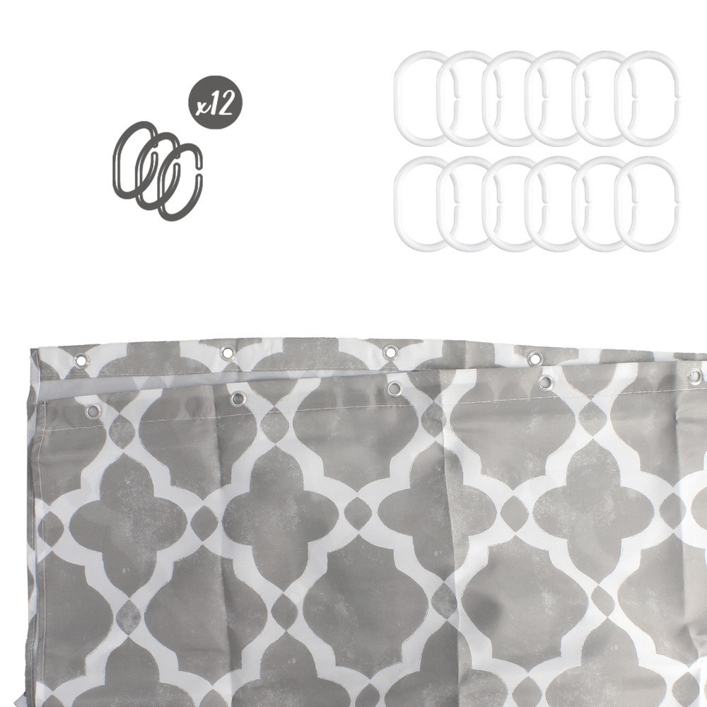 Cortina Ducha Vintage 180x200 cm, Impermeable al por Mayor | Almacén de Ferretería