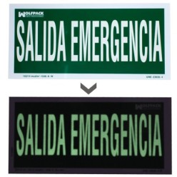 Cartel Salida De Emergencia 15x30 cm,