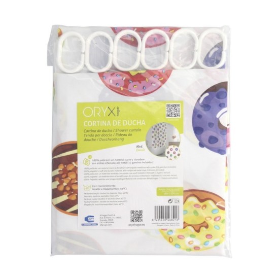 Cortina Ducha Donuts 180x200 cm, Impermeable al por Mayor | Almacén de Ferretería
