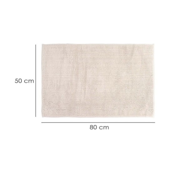Alfombra Baño Poliéster Chenilla 50x80 cm, Marrón, al por Mayor | Almacén de Ferretería