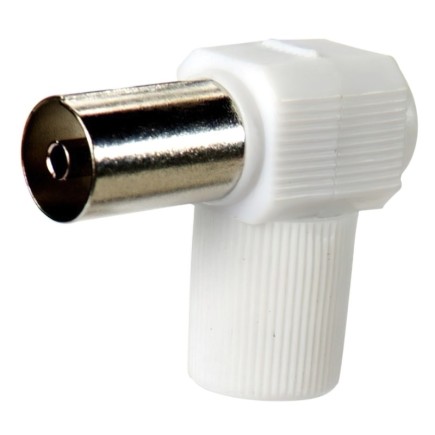 Conector Tv Hembra Acodado 9,5 mm,