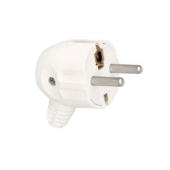 Clavija / Enchufe Salida Lateral 16 A, 250 V, Blanca