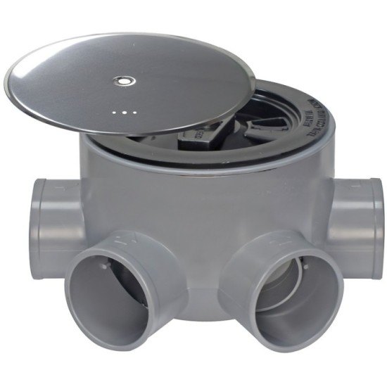 Bote Sifonico PVC T 85 BA 110  50-40 Altura 75 mm, Con Tapa Aireación al por Mayor | Almacén de Ferretería