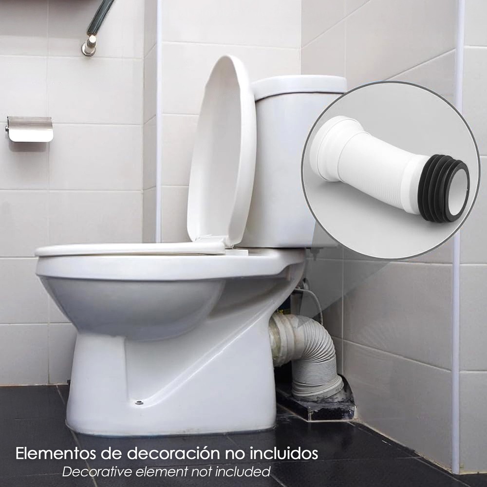 Manguito Inodoro Extensible T-118M Mini 350 mm, al por Mayor | Almacén de Ferretería