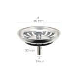 Tapon Valvula Cesta Para Fregadero, Inoxidable T-93bm-115 1 1/2 al por Mayor | Almacén de Ferretería