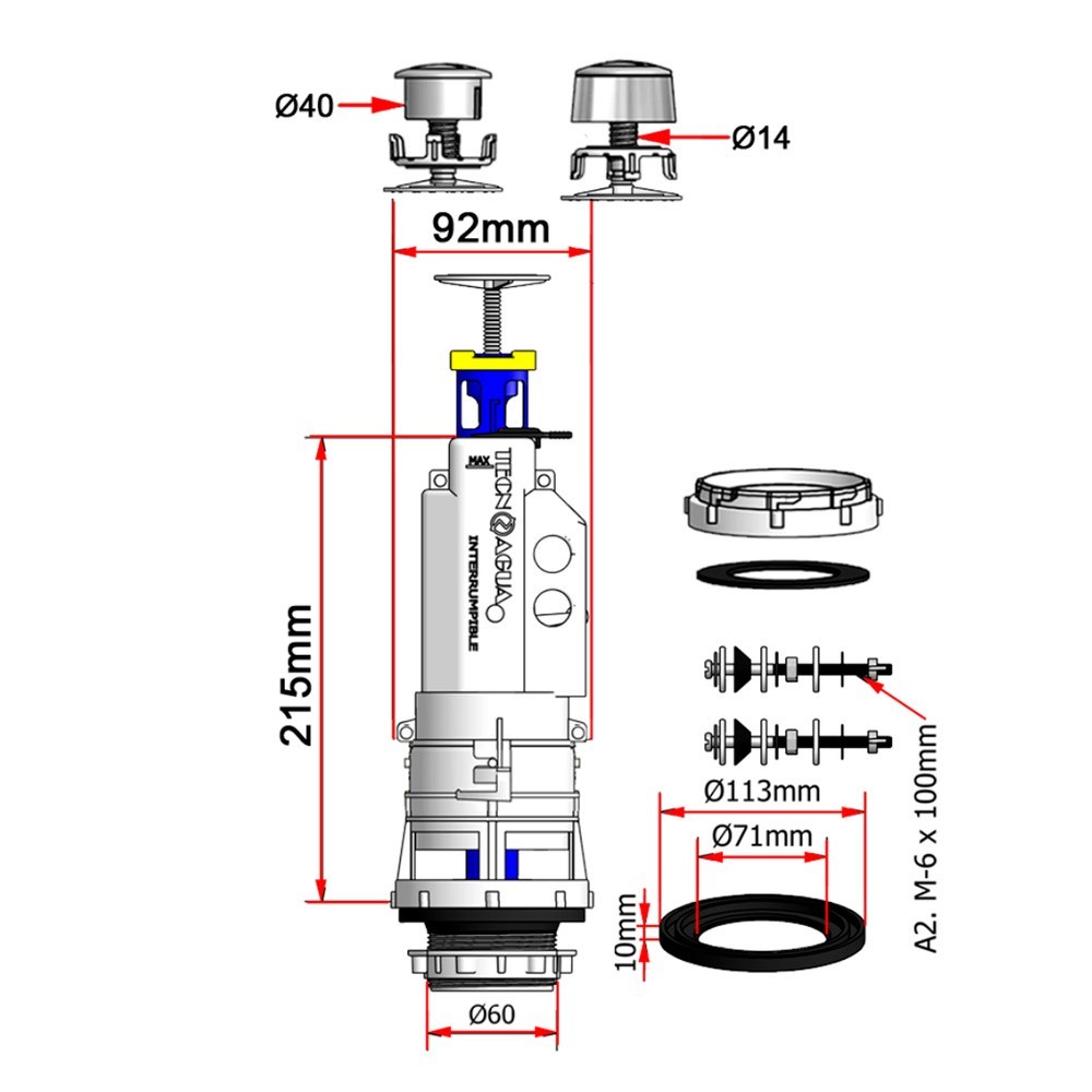 Descargador de Cisterna Universal T-281 N Descarga Interrumpible al por Mayor | Almacén de Ferretería