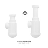 Sifon Botella Extensible  1 1/2  Tuerca Loca al por Mayor | Almacén de Ferretería