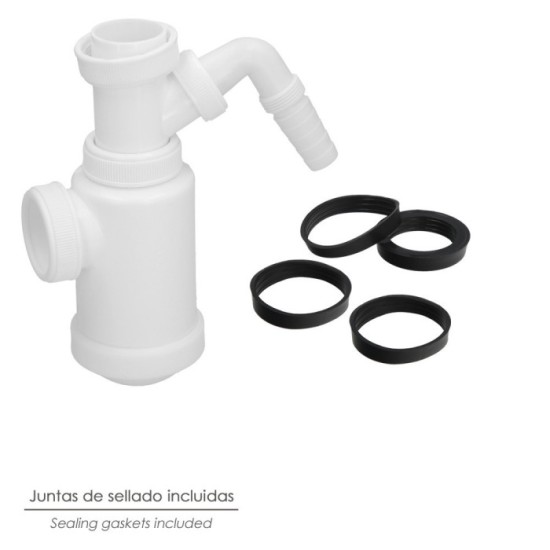 Sifon Botella Extensible T-4-T  1  1/2 Toma Lavadora al por Mayor | Almacén de Ferretería