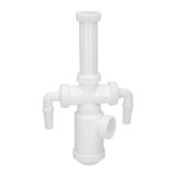 Sifon Botella Extensible 1 1/2"  Salida Ø 40mm  2 Tomas Lavadora al por Mayor | Almacén de Ferretería