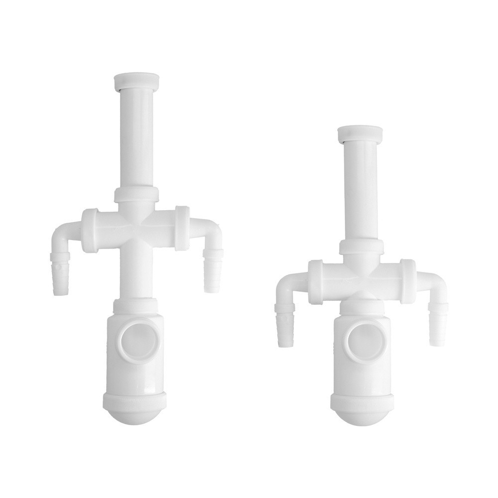 Sifon Botella Extensible 1 1/2"  Salida Ø 40mm  2 Tomas Lavadora al por Mayor | Almacén de Ferretería