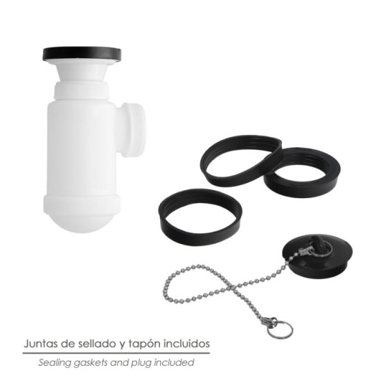 Sifon Botella Extensible 1 1/2 Con Válvula y Tapón al por Mayor | Almacén de Ferretería