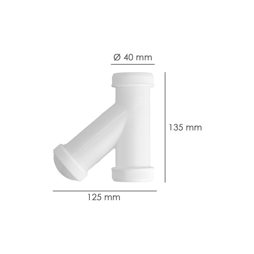 Sifon En  Y, 1 1/2" Salida Ø 40 Mm Para Tubos Lisos al por Mayor | Almacén de Ferretería