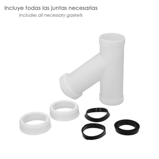 Sifon En  Y, 1 1/2" Salida Ø 40 Mm Para Tubos Lisos al por Mayor | Almacén de Ferretería