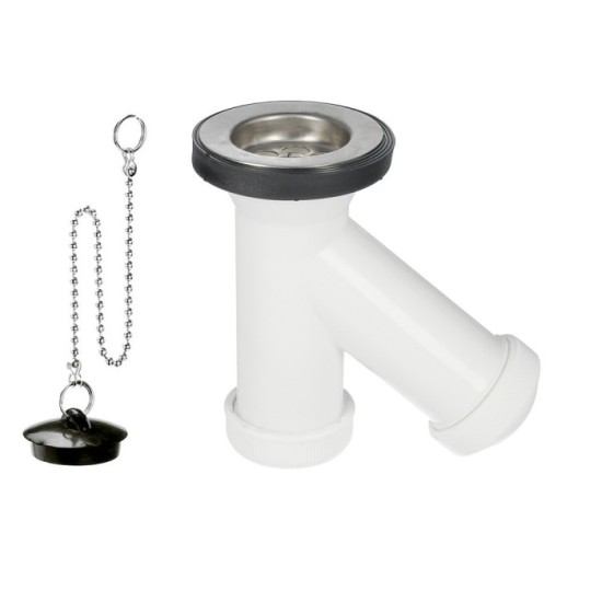 Sifon y Griega Con Valvula y Tapon 1-1/2"  Salida De Ø 40 mm, al por Mayor | Almacén de Ferretería