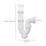 Sifon Curvo ExtensibleTuerca Loca  1 1/2" Ø 40 Mm al por Mayor | Almacén de Ferretería
