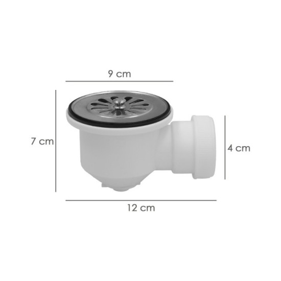 Valvula Plato Ducha 1 1/2" Salida Ø 40Mm Sifónica al por Mayor | Almacén de Ferretería