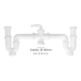 Sifon Doble Con Racor 1 1/2" Salida Ø 40 Mm Extensible al por Mayor | Almacén de Ferretería