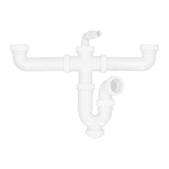 Sifon Doble Con Doble Evacuacion 1 1/2" Ø 40mm al por Mayor | Almacén de Ferretería