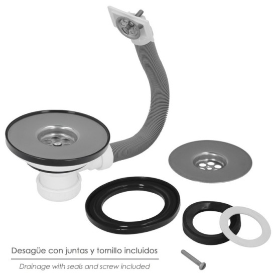 Valvula Fregadero  Ø 115 Mm, 1 1/2"  Altura 40 mm, Con Rebosadero al por Mayor | Almacén de Ferretería