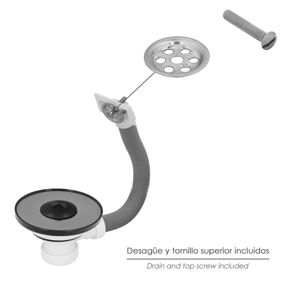 Valvula Fregadero  Ø 115 Mm, 1 1/2"  Altura 40 mm, Con Rebosadero al por Mayor | Almacén de Ferretería