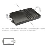 Plancha Hierro Fundido Esmaltada Rectangular 21 x 27 cm, al por Mayor | Almacén de Ferretería