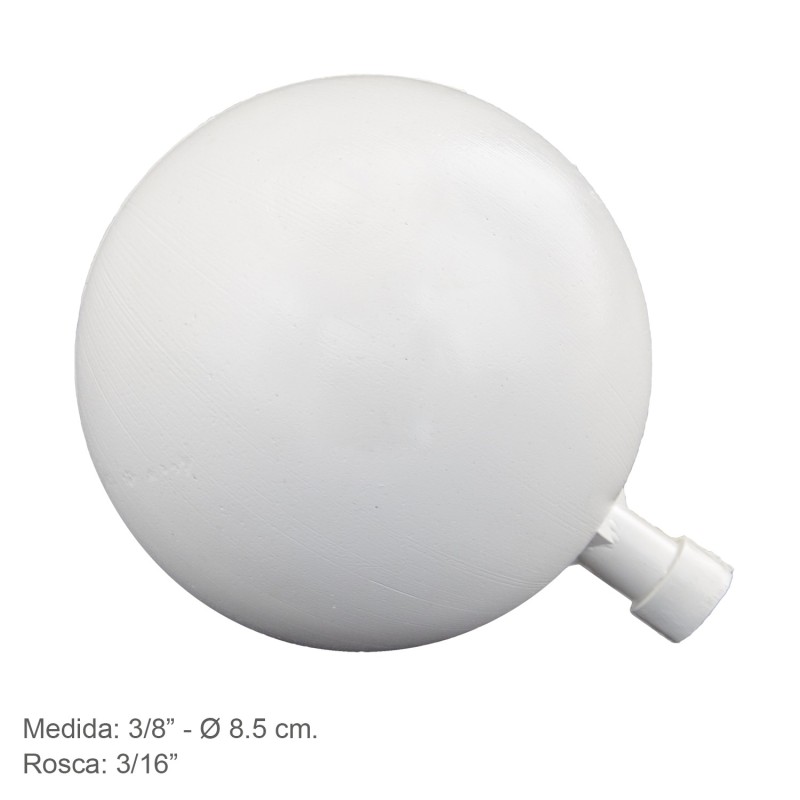 Boya Plastico 3/8" x  8,5 Ø cm, Rosca 3/16"