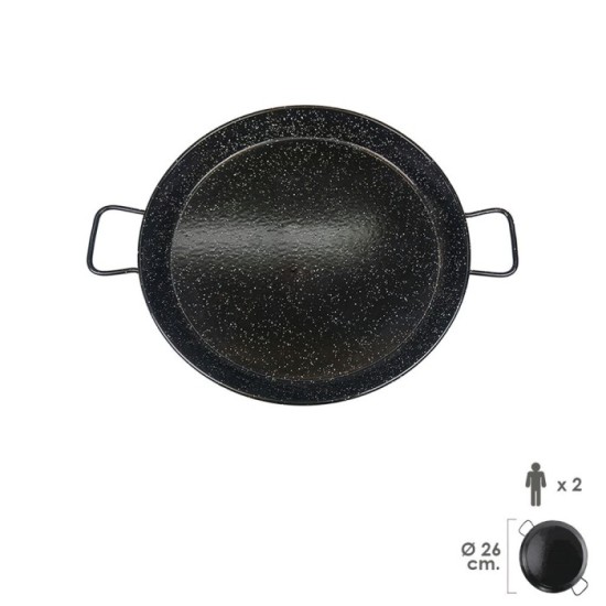 Paellera Valenciana Esmaltada   2 personas / 26 cm, al por Mayor | Almacén de Ferretería