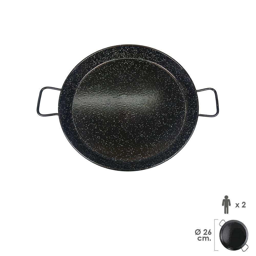 Paellera Valenciana Esmaltada   2 personas / 26 cm, al por Mayor | Almacén de Ferretería
