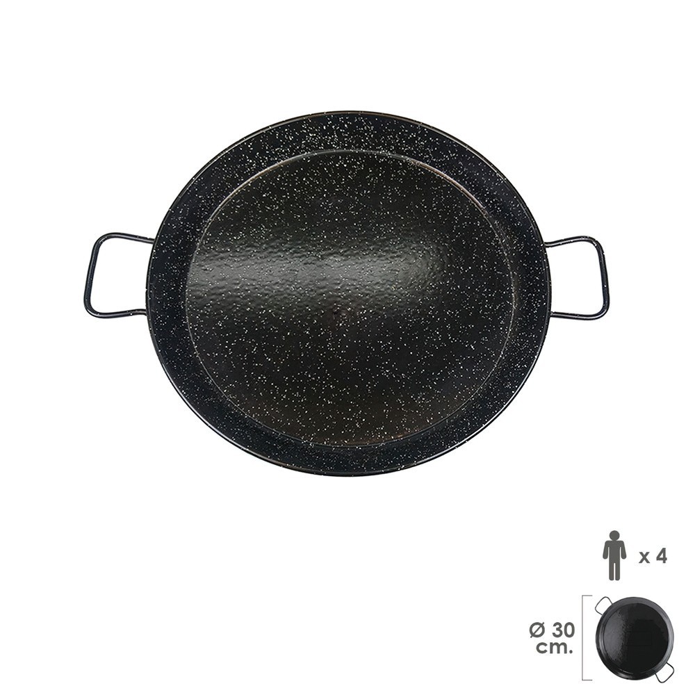 Paellera Valenciana Esmaltada   4 personas/ 30 cm al por Mayor | Almacén de Ferretería