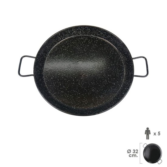 Paellera Valenciana Esmaltada   5 personas/ 32 cm al por Mayor | Almacén de Ferretería
