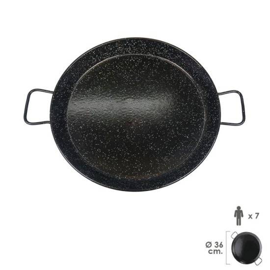 Paellera Valenciana Esmaltada   7 personas/ 36 cm al por Mayor | Almacén de Ferretería