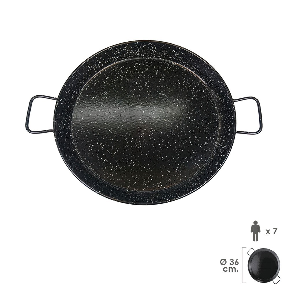 Paellera Valenciana Esmaltada   7 personas/ 36 cm al por Mayor | Almacén de Ferretería