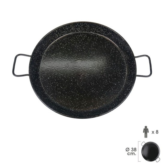 Paellera Valenciana Esmaltada   8 personas/ 38 cm al por Mayor | Almacén de Ferretería