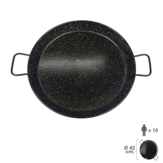 Paellera Valenciana Esmaltada  10 personas/ 42 cm al por Mayor | Almacén de Ferretería