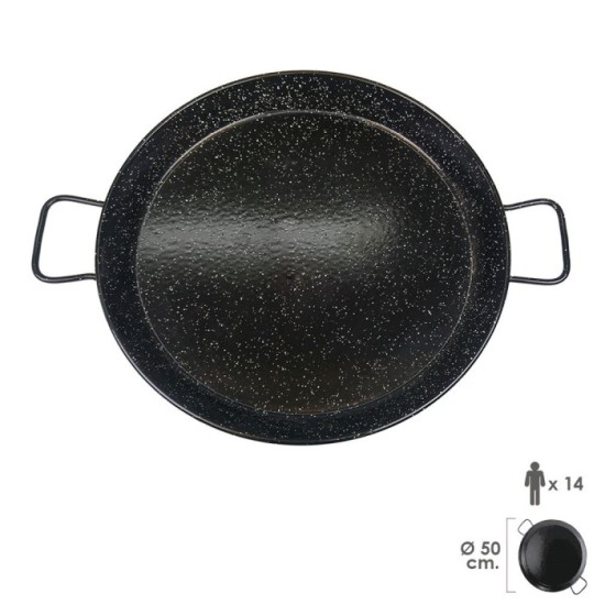 Paellera Valenciana Esmaltada  14 personas/ 50 cm al por Mayor | Almacén de Ferretería