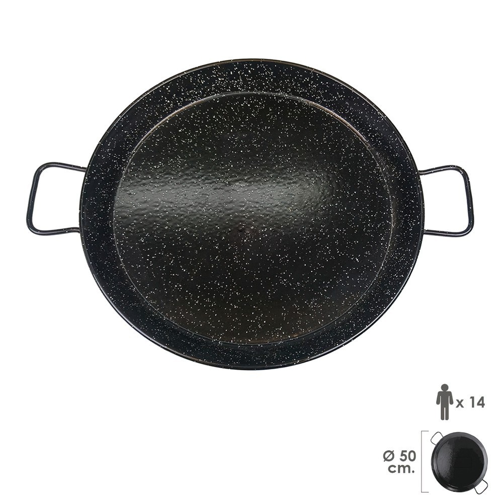 Paellera Valenciana Esmaltada  14 personas/ 50 cm al por Mayor | Almacén de Ferretería