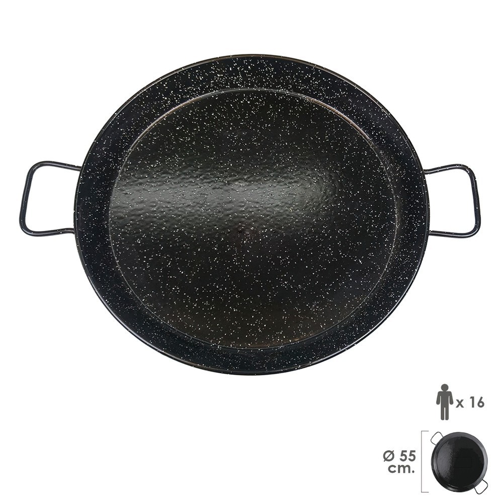 Paellera Valenciana Esmaltada  16 personas/ 55 cm al por Mayor | Almacén de Ferretería
