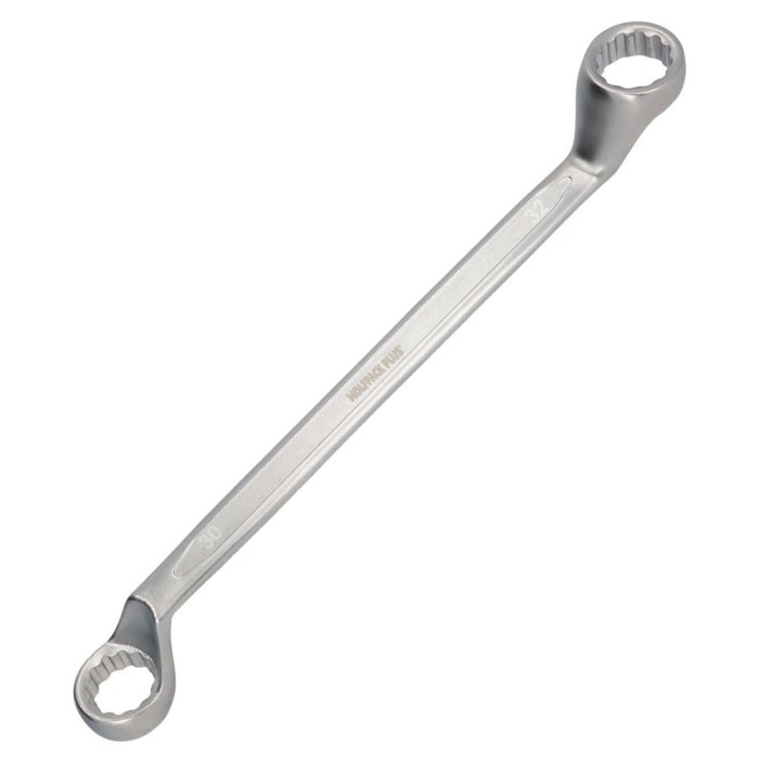 Llave Estrella Acodada Plus Acero Cromo Vanadio 30x32 DIN 838, Llave Doble Boca Acodada, Llave Fija Estrella Acodada al por Mayo