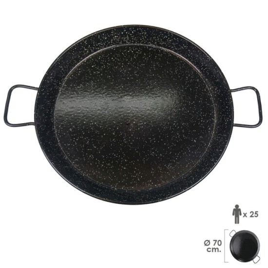 Paellera Valenciana Esmaltada  25 personas/ 70 cm al por Mayor | Almacén de Ferretería