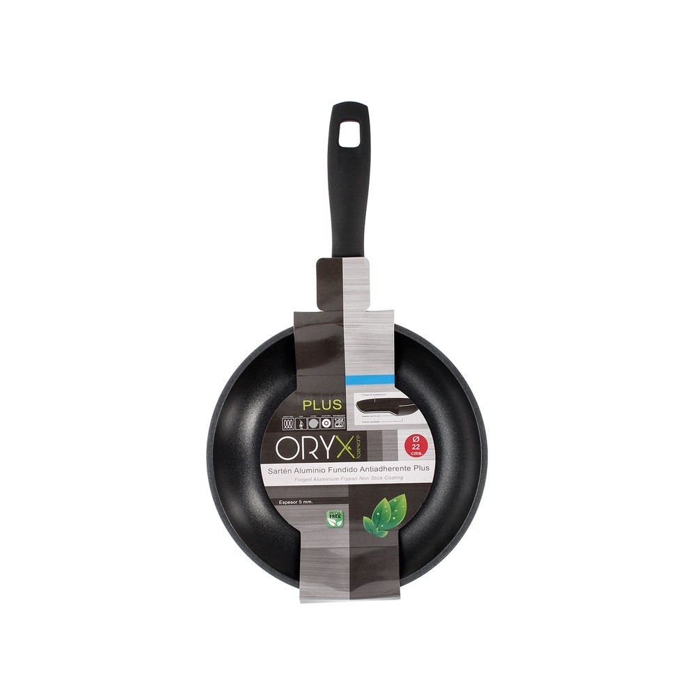 Oryx Sartén Aluminio Antiadherente Plus, Forjada, Apta Inducción, Libre PFOA, Diámetro 22 cm, Espesor 5 mm, al por Mayor | Almac