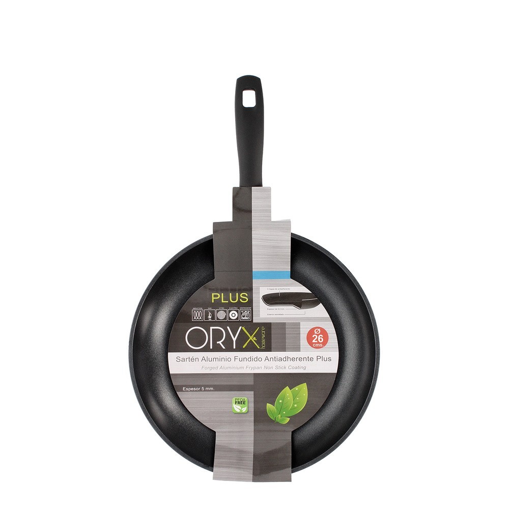 Oryx Sartén Aluminio Antiadherente Plus, Forjada, Apta Inducción, Libre PFOA, Diámetro 26 cm, Espesor 5 mm, al por Mayor | Almac