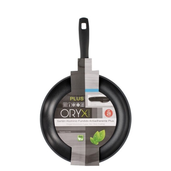 Oryx Sartén Aluminio Antiadherente Plus, Forjada, Apta Inducción, Libre PFOA, Diámetro 28 cm, Espesor 5 mm, al por Mayor | Almac