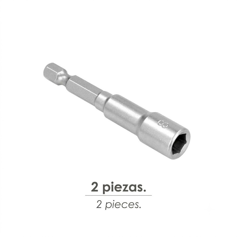 Llave Vaso Magnetica 8 mm, (2 Piezas) al por Mayor | Almacén de Ferretería