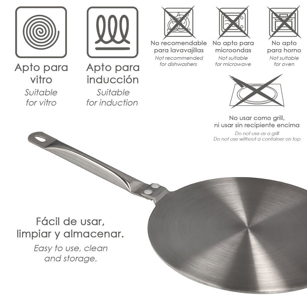 Adaptador Para Induccion / Vitroceramica Ø 21,5 cm, 3 Capas Acero Inoxidable / Aluminio al por Mayor | Almacén de Ferretería